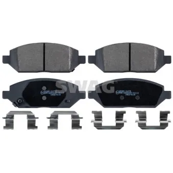 Jeu de 4 plaquettes de frein avant SWAG 42 91 6974