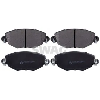Jeu de 4 plaquettes de frein avant SWAG