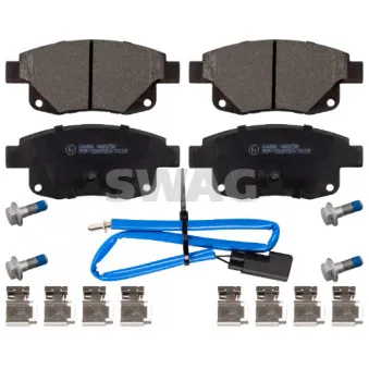 Jeu de 4 plaquettes de frein arrière SWAG 50 91 6701