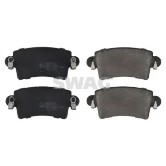 Jeu de 4 plaquettes de frein arrière SWAG