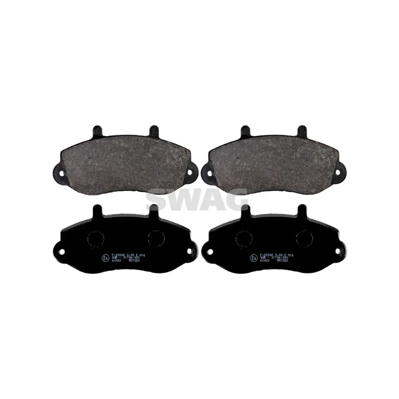 Jeu de 4 plaquettes de frein avant SWAG 60 91 6494