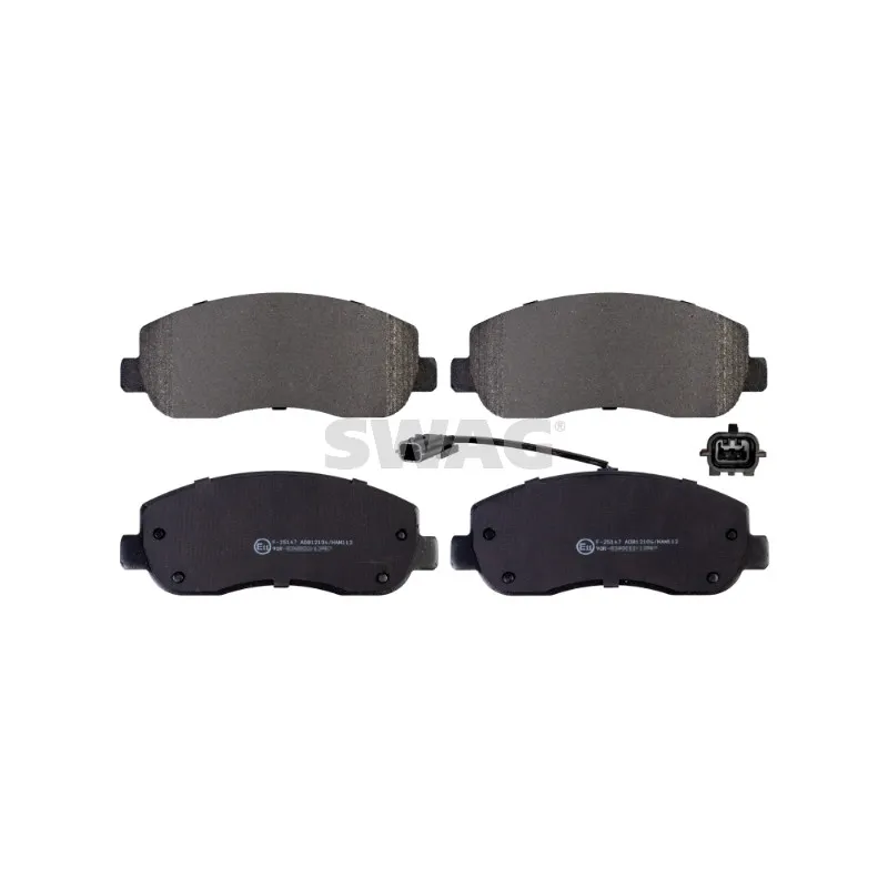 Jeu de 4 plaquettes de frein avant SWAG 60 91 6845