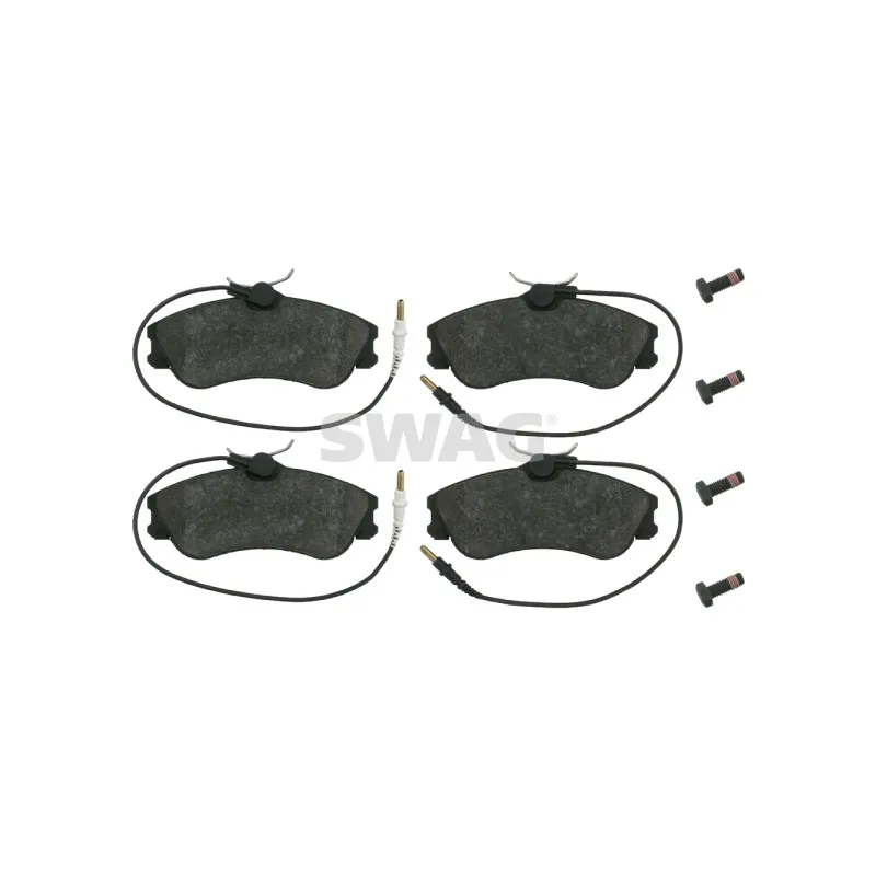 Jeu de 4 plaquettes de frein avant SWAG 62 91 6237