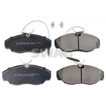 Jeu de 4 plaquettes de frein avant SWAG