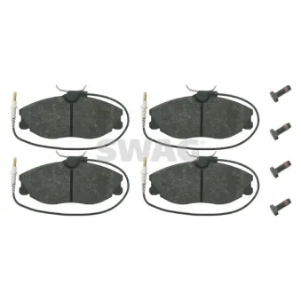 Jeu de 4 plaquettes de frein avant SWAG