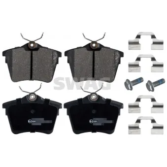 Jeu de 4 plaquettes de frein arrière SWAG