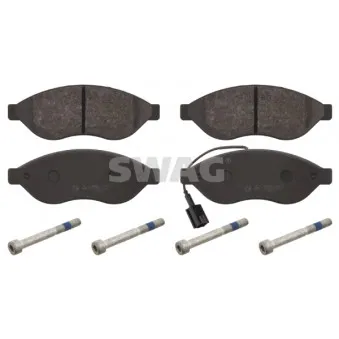 Jeu de 4 plaquettes de frein avant SWAG
