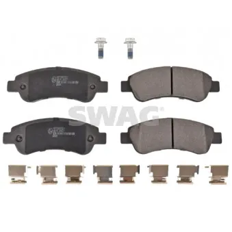Jeu de 4 plaquettes de frein arrière SWAG