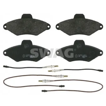 Jeu de 4 plaquettes de frein avant SWAG
