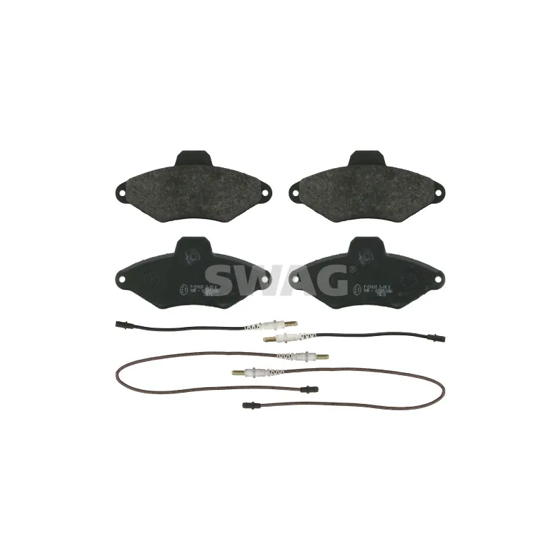 Jeu de 4 plaquettes de frein avant SWAG 64 91 6413