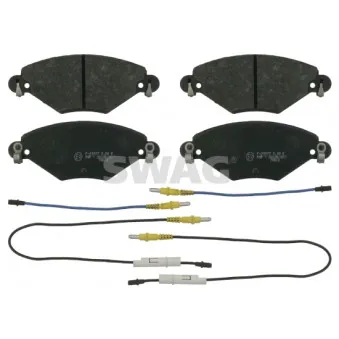 Jeu de 4 plaquettes de frein avant SWAG