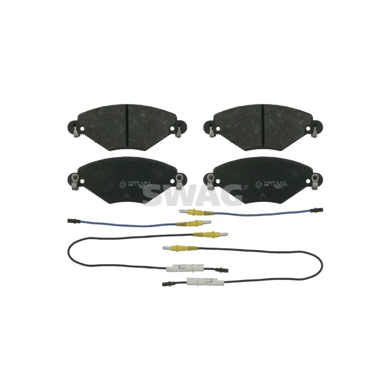 Jeu de 4 plaquettes de frein avant SWAG 64 91 6417