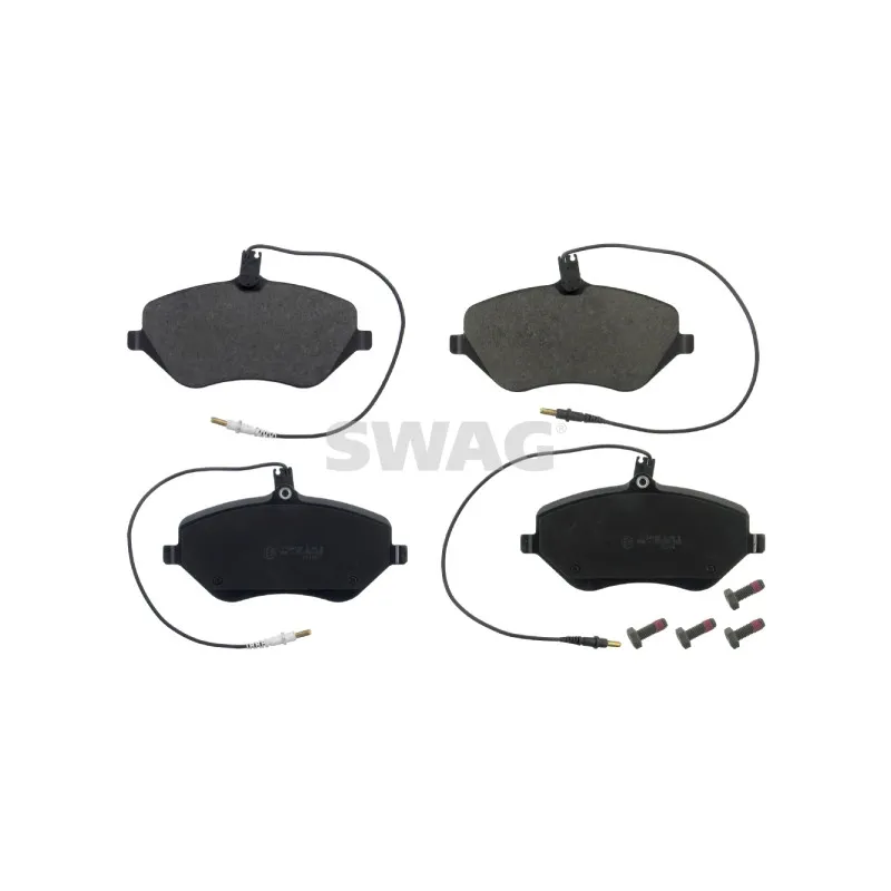 Jeu de 4 plaquettes de frein avant SWAG 64 91 6829