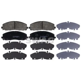 Jeu de 4 plaquettes de frein avant SWAG