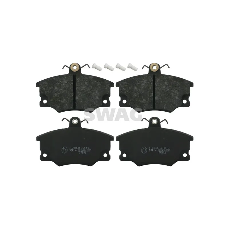 Jeu de 4 plaquettes de frein avant SWAG 70 91 6079