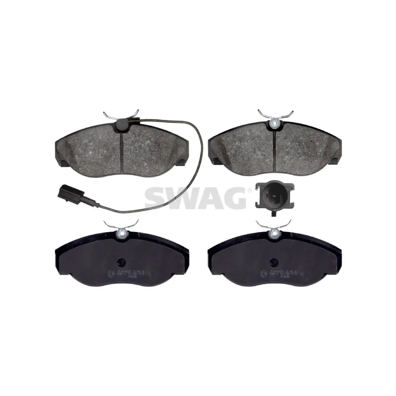 Jeu de 4 plaquettes de frein avant SWAG 70 91 6391
