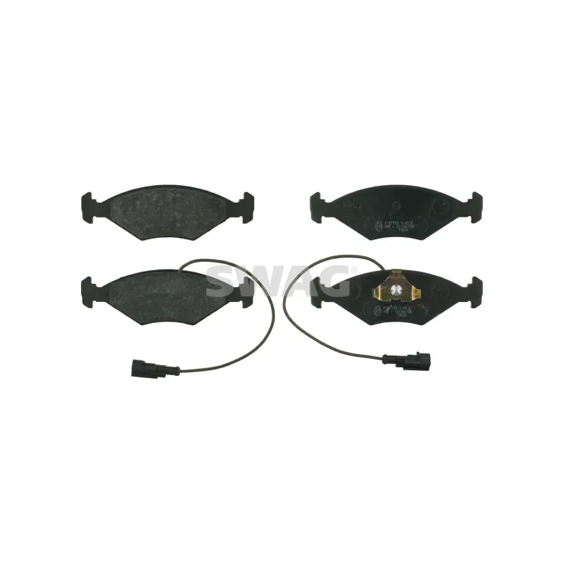 Jeu de 4 plaquettes de frein avant SWAG 70 91 6397
