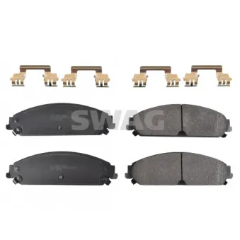 Jeu de 4 plaquettes de frein avant SWAG