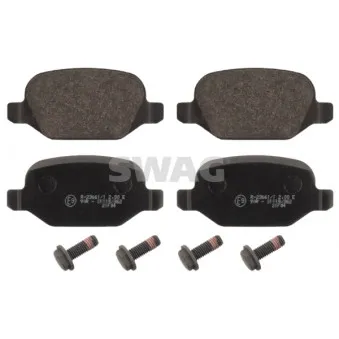 Jeu de 4 plaquettes de frein arrière SWAG
