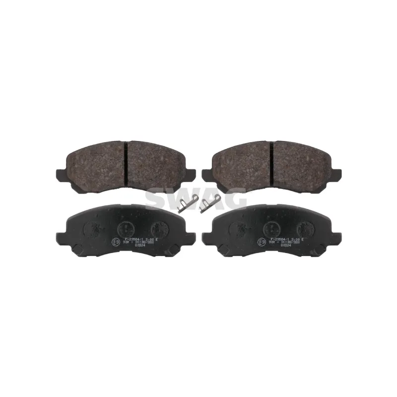Jeu de 4 plaquettes de frein avant SWAG 80 91 6644