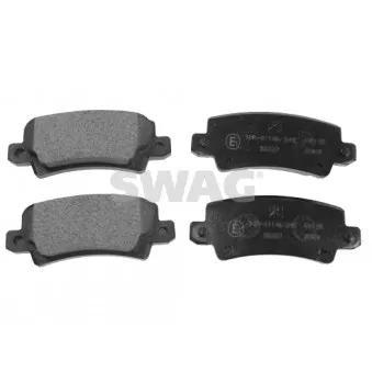 Jeu de 4 plaquettes de frein arrière SWAG