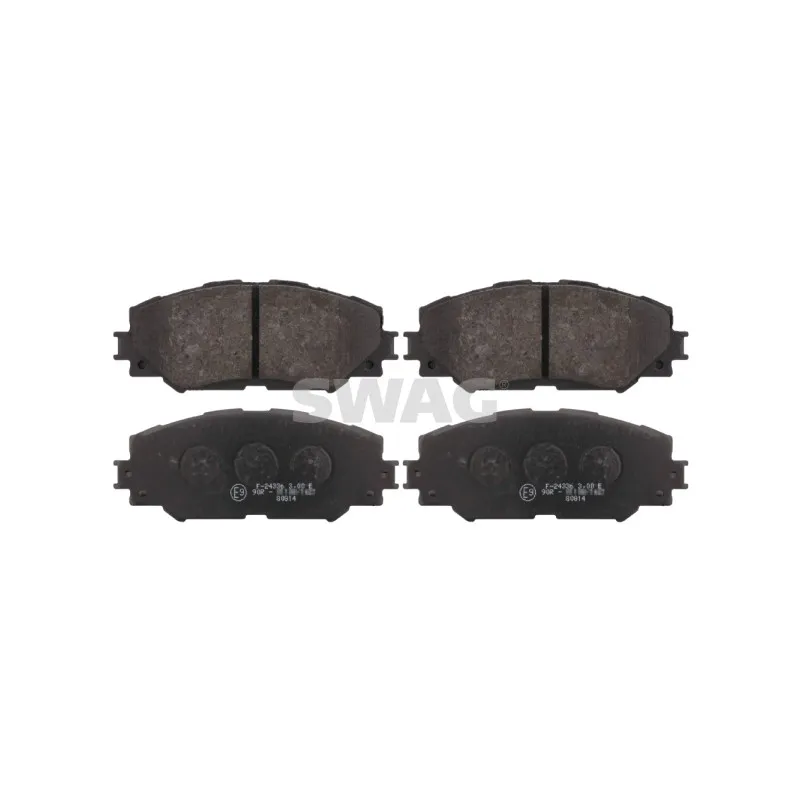 Jeu de 4 plaquettes de frein avant SWAG 81 91 6650