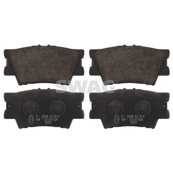 Jeu de 4 plaquettes de frein arrière SWAG
