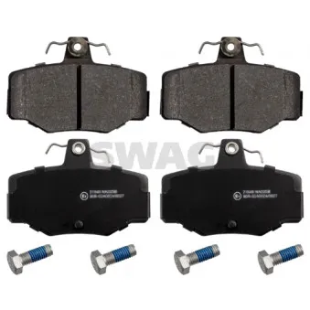 Jeu de 4 plaquettes de frein arrière SWAG