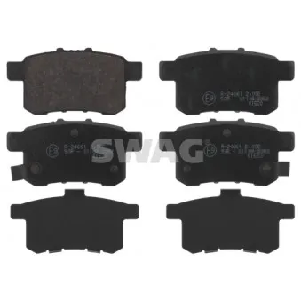 Jeu de 4 plaquettes de frein arrière SWAG