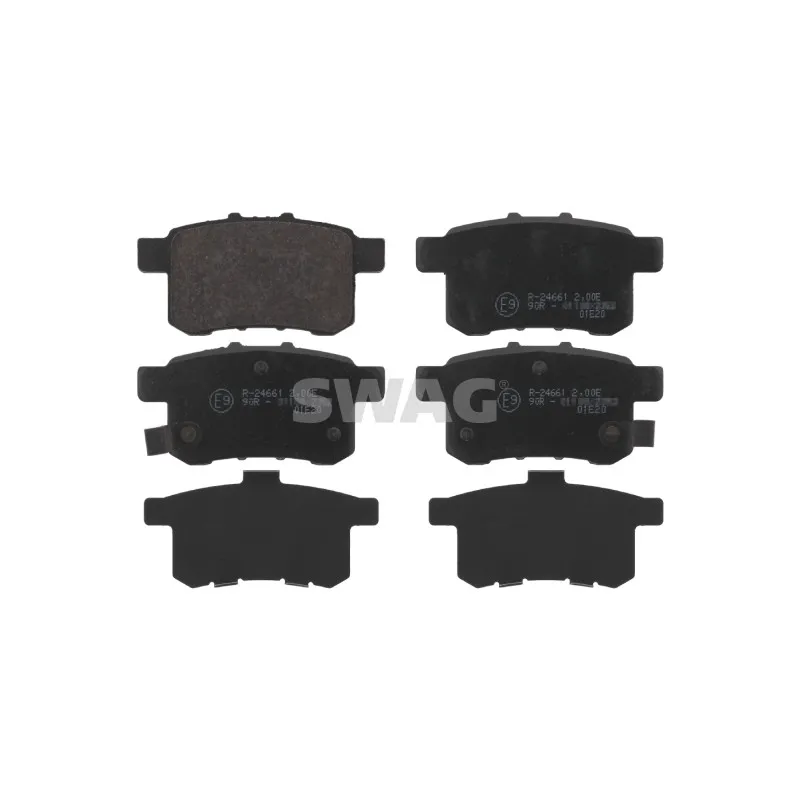Jeu de 4 plaquettes de frein arrière SWAG 85 91 6766