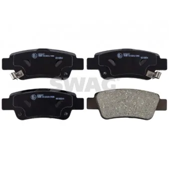 Jeu de 4 plaquettes de frein arrière SWAG