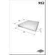 Filtre, air de l'habitacle MECAFILTER EKR7001 - Visuel 2