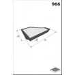 Filtre, air de l'habitacle MECAFILTER EKR7081 - Visuel 2