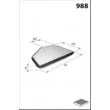 Filtre, air de l'habitacle MECAFILTER EKR7118 - Visuel 2
