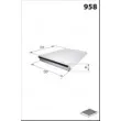 Filtre, air de l'habitacle MECAFILTER EKR7132 - Visuel 2