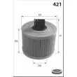 Filtre à air MECAFILTER EL9201 - Visuel 2