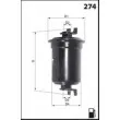 Filtre à carburant MECAFILTER ELE6086 - Visuel 2
