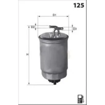 Filtre à carburant MECAFILTER ELG5335