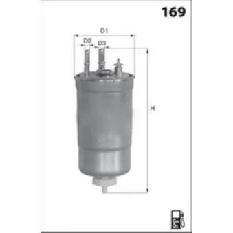 Filtre à carburant MECAFILTER ELG5482