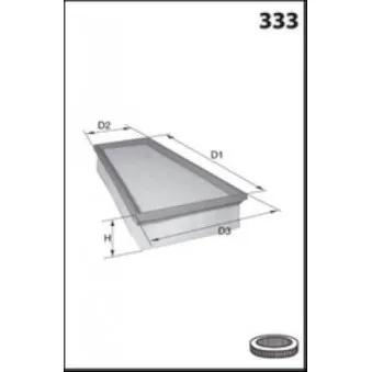 Filtre à air MECAFILTER ELP9619