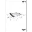 Filtre, air de l'habitacle MECAFILTER ELR7072 - Visuel 2