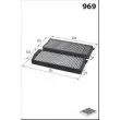 Filtre, air de l'habitacle MECAFILTER JKR7171 - Visuel 2