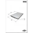 Filtre, air de l'habitacle MECAFILTER JLR7209 - Visuel 2
