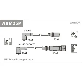 Kit de câbles d'allumage JANMOR ABM35P