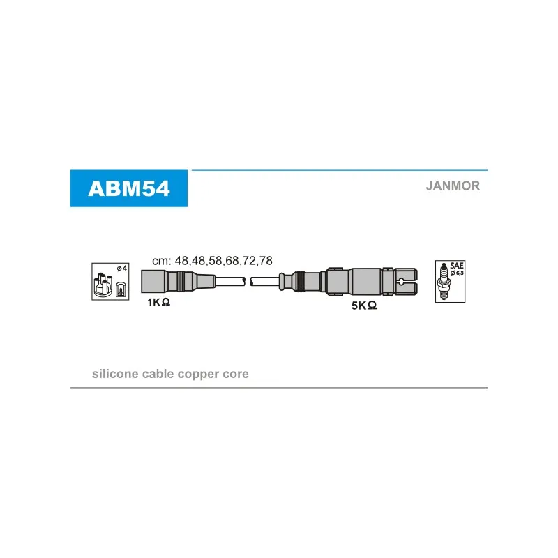 Kit de câbles d'allumage JANMOR ABM54