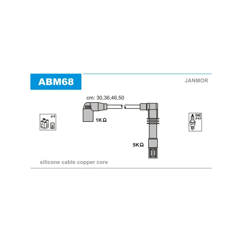 Kit de câbles d'allumage JANMOR ABM68