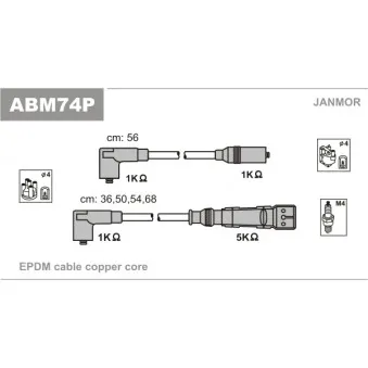 Kit de câbles d'allumage JANMOR ABM74P