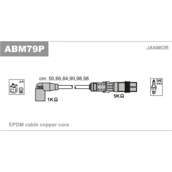 Kit de câbles d'allumage JANMOR ABM79P