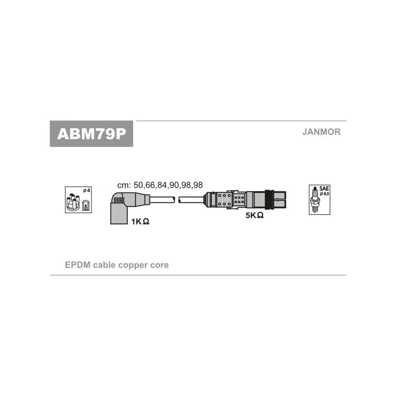 Kit de câbles d'allumage JANMOR ABM79P