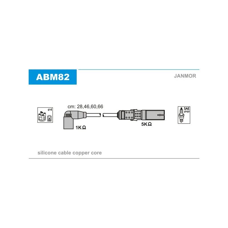 Kit de câbles d'allumage JANMOR ABM82